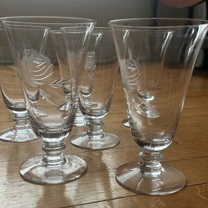Fostoria iced tea/water glasses. Six total